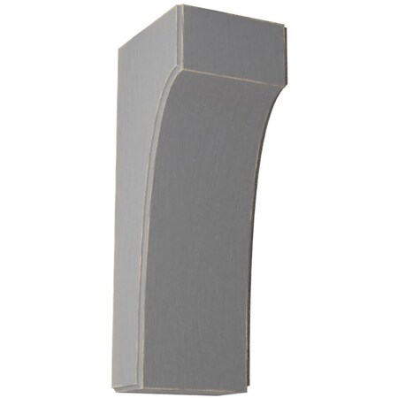 Ekena Millwork 3 1/2"W x 4"D x 10"H Clarksville Wood Vintage Decor Bracket, Pebble Grey BKTWD04X04X10CVPG